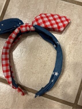 Patriotic Red & Blue Kids Knot Headband